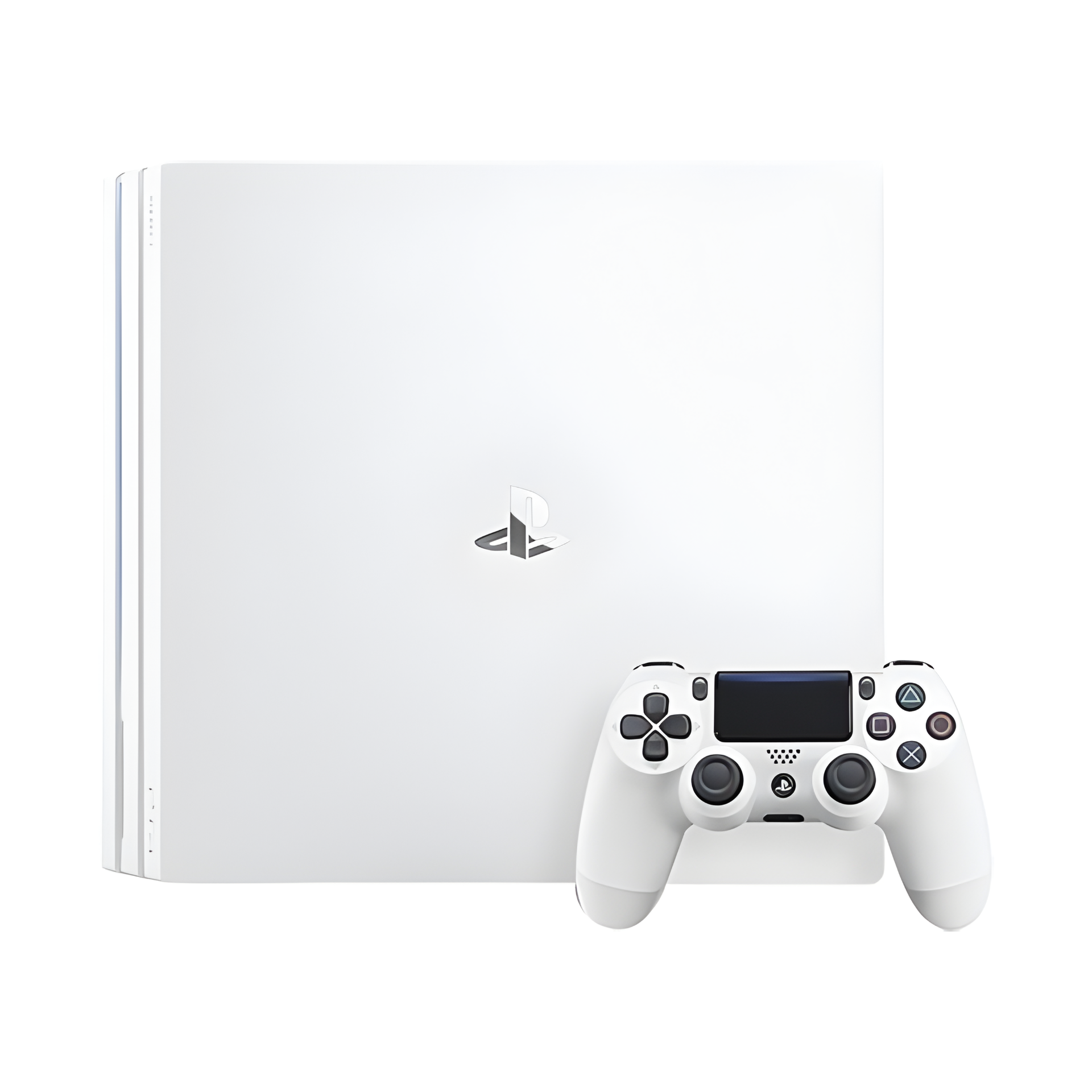 Sony PlayStation 4 Pro 1TB White unboxed console with DUALSHOCK 4 controller. Sleek design, 4K and HDR support, large 1TB storage, fully tested and in great condition.