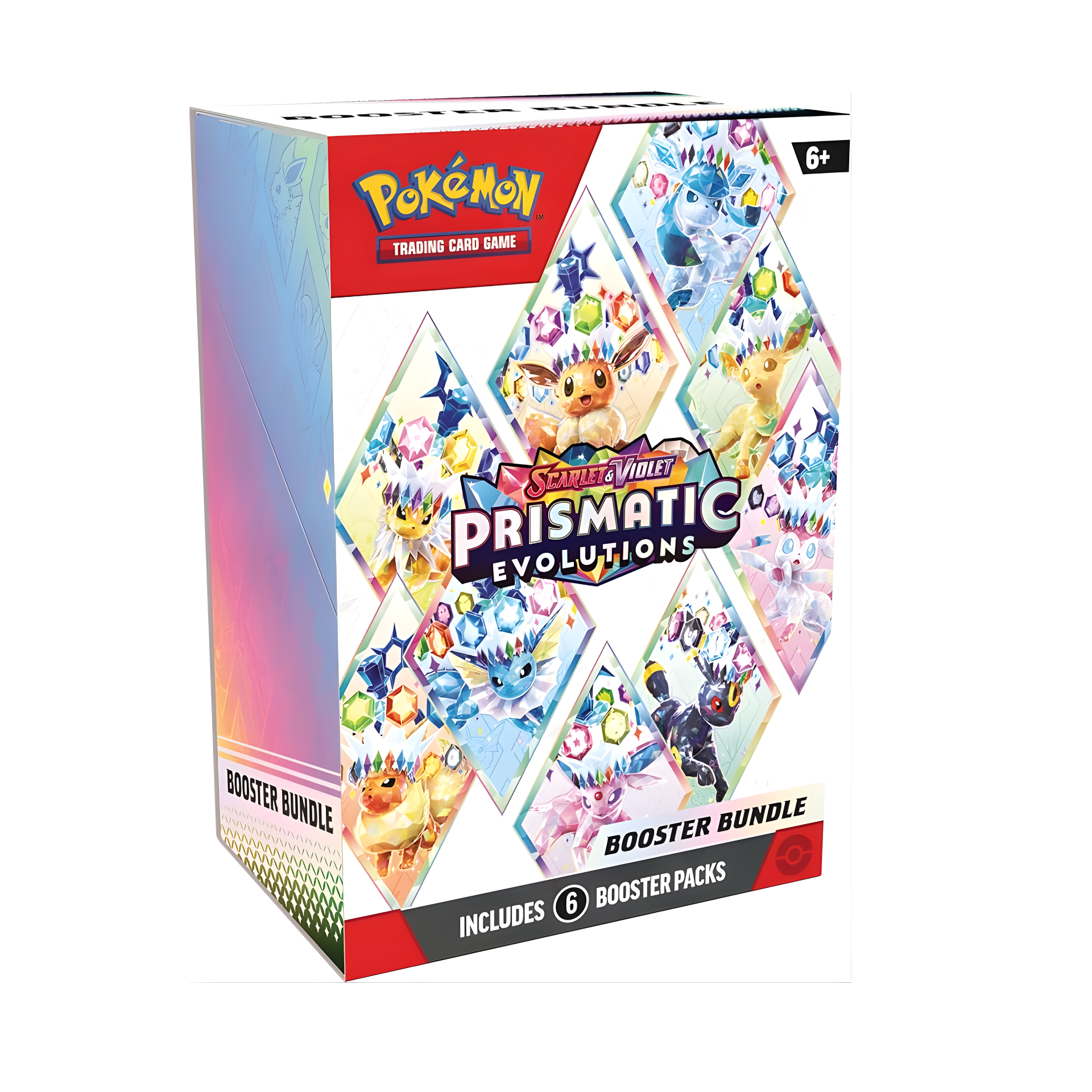 Pokémon Prismatic Evolutions Booster Bundle featuring 60 collectible cards with exclusive Mitsuhiro Arita artwork. Ideal for Pokémon TCG collectors and players.