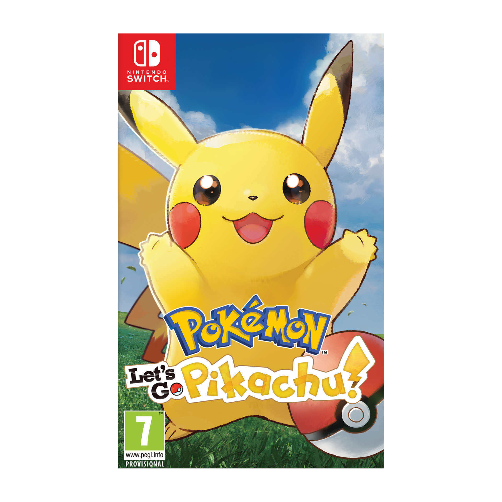 Pokemon Let's Go Pikachu Nintendo Switch game cover shown. Role-playing game featuring classic Pokémon mechanics, motion controls, integration with Pokémon GO, and exploration of the Kanto region with Pikachu. Engaging adventure for all trainers.