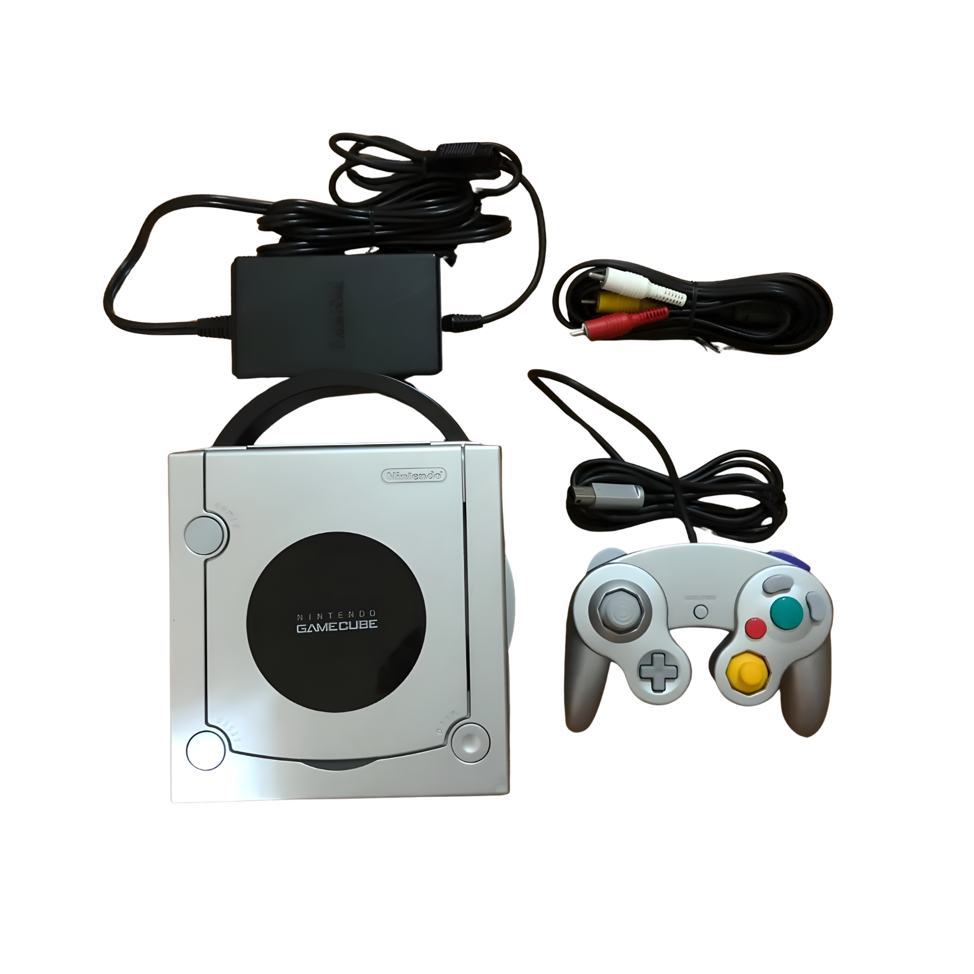 Image of Nintendo GameCube Silver Console Box showing premium silver design and durable corrugated cardboard structure, ideal for collectors and display.