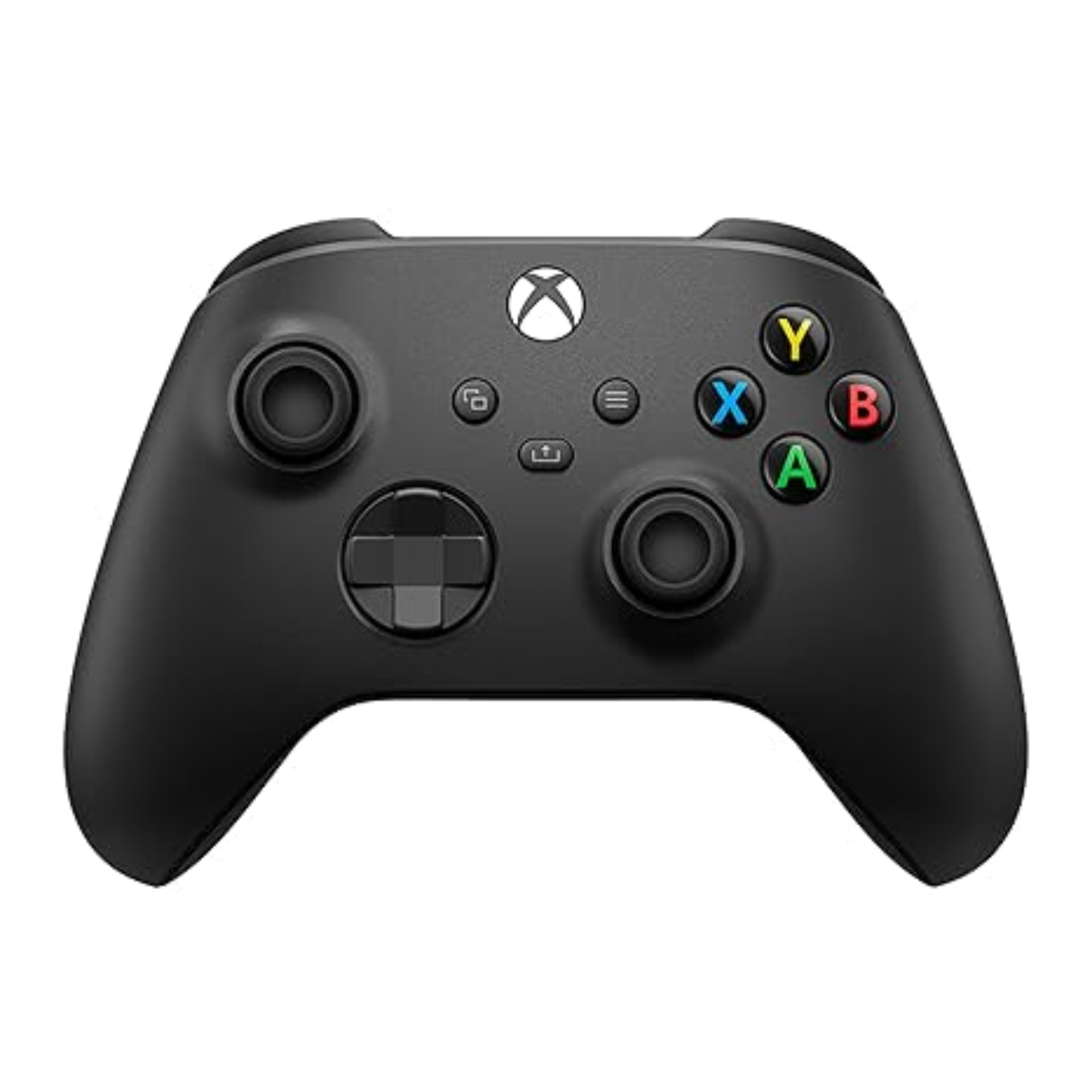 Microsoft Xbox One Wireless Controller in sleek black with textured grips, ergonomic design, Bluetooth connectivity, and 10-meter wireless range for Xbox and PC gaming.